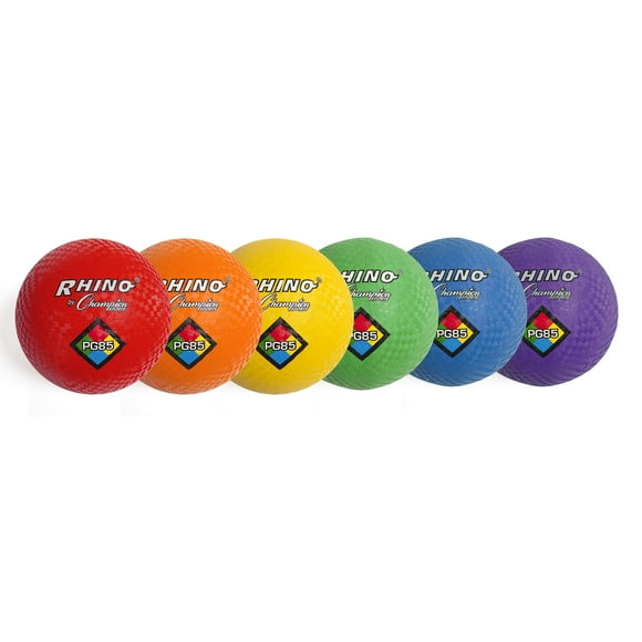 Juego de pelotas para patio de recreo Champion Sports Rhino, 8,5 cm, juego de 6
