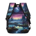 thumbnail image 4 of Easygdp Fantasy Landscape Starry Night Mochila Ergonómica Versátil para Laptop - Múltiples Bolsillos, Correas Ajustables, Unisex para Escuela, Viajes y Actividades al Aire Libre-One Size, 4 of 5