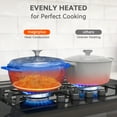 thumbnail image 3 of Magicplux 6 Qt Enameled Cast Iron Dutch Oven, Blue, 3 of 8