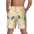 thumbnail image 4 of Goofa Banana With Leaves Printed Men's Swim Trunks Board Shorts Quick Dry Mens Swimming Trunks with Compression Liner,Breathable Fit Hawaii Beach Shorts-XX-Large, 4 of 9