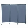 thumbnail image 2 of Topcobe 3 Panel Freestanding Privacy Screen for Study Balcony, Portable Trifold Wall Divider for Home Office, 6 Ft Tall Modern Room Divider for Bedroom Living Room Dining Room, Gray, 2 of 11