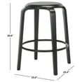 thumbnail image 3 of SAFAVIEH Luella Round Backless Counter Stool, Black (Set of 2), 3 of 12