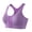 AB285 Purple, variant on Front Closure Seamless Yoga Bra For Women Non Padded Wirefree Support Bra Lightweight Comfort Bralette For Everyday Wear