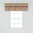 thumbnail image 2 of Ambesonne Tribal Window Valance, Indigenous Art Horizontal Borders with Flying Birds and Geometric Elements, Curtain Valance for Kitchen Bedroom Decor with Rod Pocket, 54" X 18", Orange Brown Beige, 2 of 3