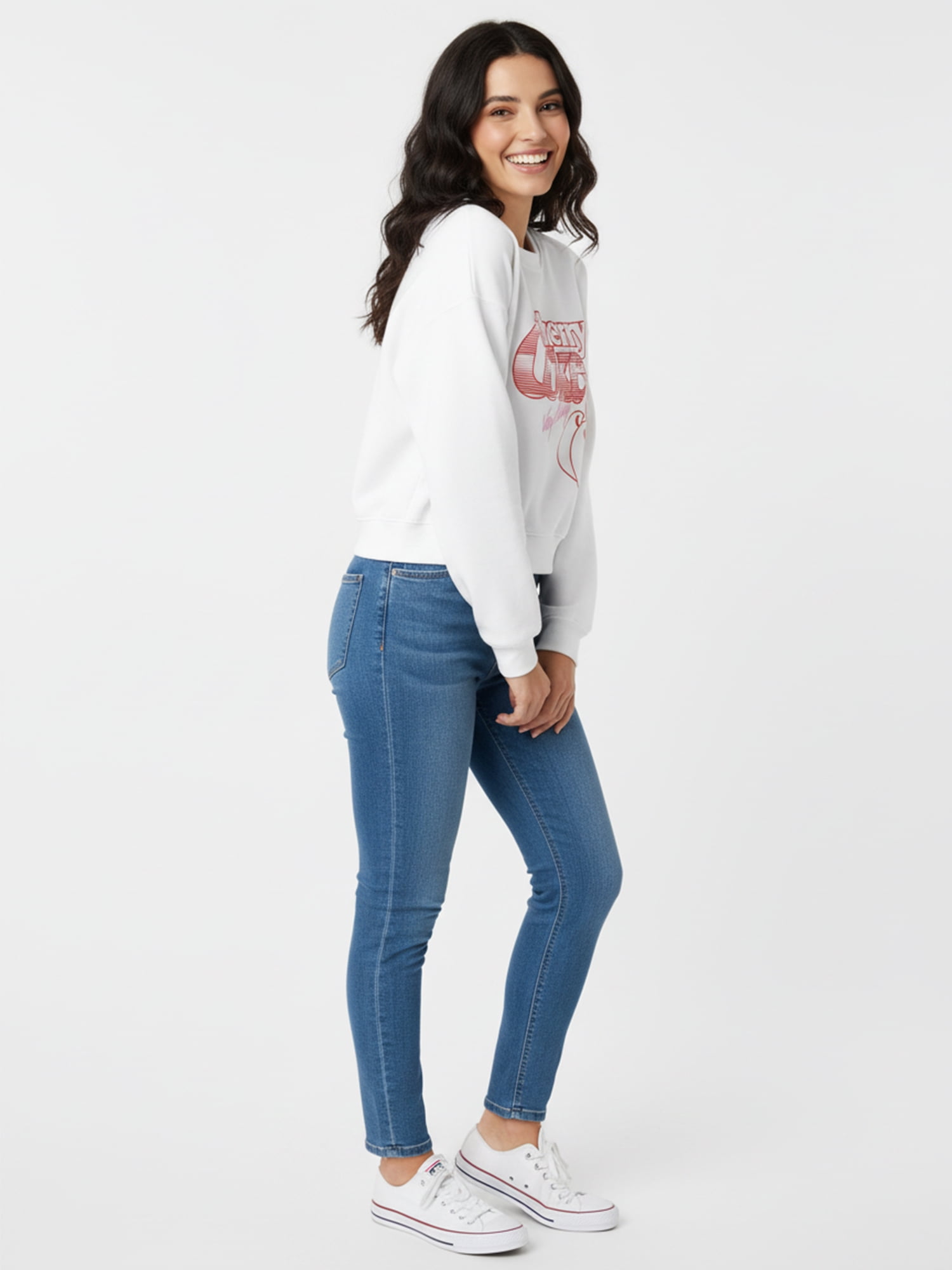 Cherry Coke Women's Cropped Boxy Graphic Sweatshirt, Sizes XXS-XXL