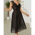 thumbnail image 4 of Xysaqa Lingerie for Women Sexy Long Lace Dress Lightweight Mesh Sheer Nightgown for Women V Neck Maxi Dresses, 4 of 9