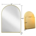 thumbnail image 3 of Tcbosik Arched Medicine Cabinet, Metal Bathroom Mirror with Storage, Wall Mounted Storage Organizer, 35.8"L x 24"W x 4.7"H, Gold, 3 of 9