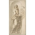 thumbnail image 2 of Marcantonio Franceschini 11x18 Gold Ornate Wood Frame and Double Matted Museum Art Print Titled - Saint Luke Holding a Painting of the Virgin and Child. (1648-1729), 2 of 4