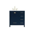 thumbnail image 3 of Elegant Decor Irene 32" Solid Wood and Stone Single Bathroom Vanity in Blue, 3 of 8