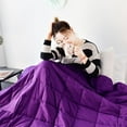 thumbnail image 4 of KasentexCotton Bed Blanket, Twin, Purple, 4 of 6