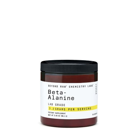 BEYOND RAW Chemistry Labs Beta-Alanine Powder, Increases Workout Performance and Decreases Muscle Soreness, 30 Servings