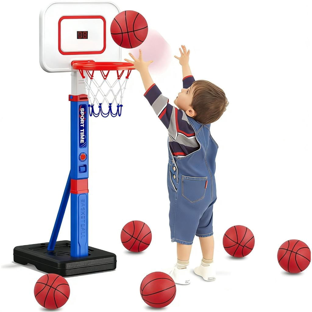 Yihuala Adjustable Basketball Goal Backboard Stand Basketball hoops Indoor Outdoor Toy Outdoor Sports Game Accessories