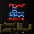 thumbnail image 3 of Glowneon It’s What Moves Me Neon Sign, Keyboard Led Sign, Gamer Wall Decor, Game Room Decor, 3 of 5