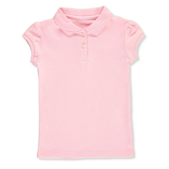 Nautica Girls’ School Uniform Knit Polo with Picot Collar Color: pink Size: 2t
