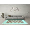thumbnail image 3 of Ahgly Company Indoor Rectangle Abstract Light Blue Modern Area Rugs, 2' x 4', 3 of 4
