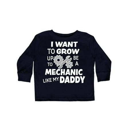 

Inktastic I Want To Grow up To Be a Mechanic Like My Daddy Gift Toddler Boy or Toddler Girl Long Sleeve T-Shirt