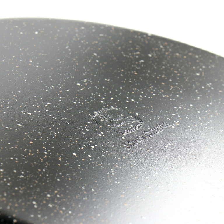 John Deere 12 Inch Carbon Steel Nonstick Skillet in Black Speckle 