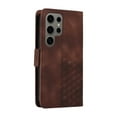 thumbnail image 4 of ELEHOLD For Samsung Galaxy S22 Ultra Leather Wallet Phone Case, Embossed Diamond Folio Flip Cover, Card Holder Cash Slot, Stand Support, Wrist Strap Lanyard -Coffee, 4 of 10