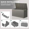 thumbnail image 5 of Bifanuo 100 Gallon Deck Box Lockable Resin Outdoor Storage Box Waterproof Outdoor Container for Patio Furniture Cushions, Pillow, 5 of 6