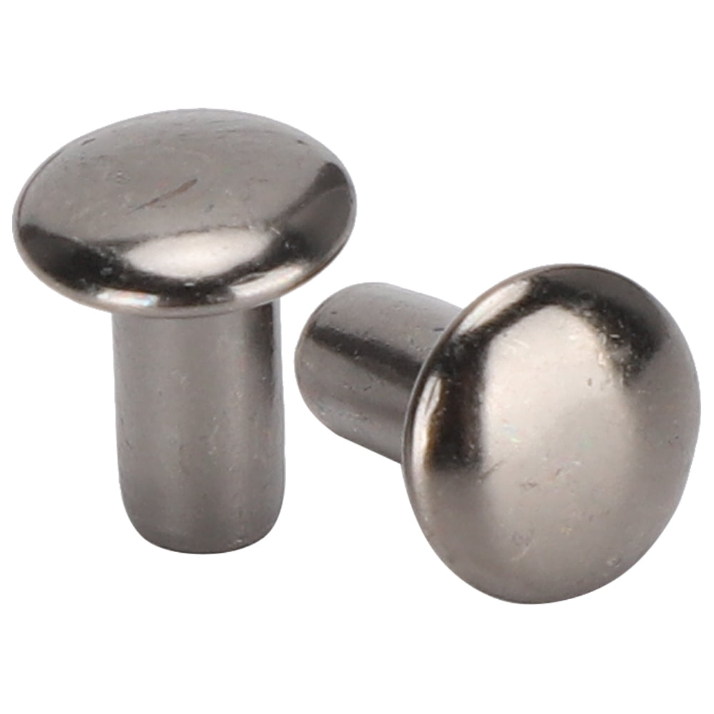 Sonew 200Pcs Hollow Rivets Flat Round Cap for Boxes Bags Fastener Piece