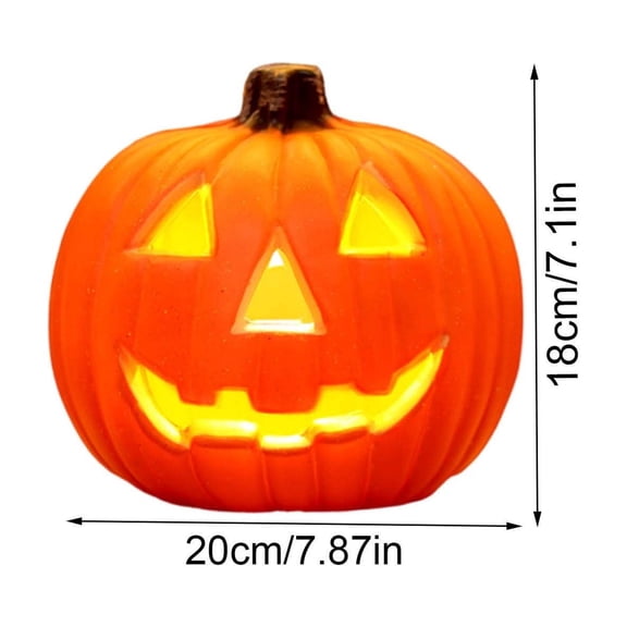 Tryvkinvive Classic Smiling Jack O Lantern Light,Halloween LED Pumpkin Lamp,Light Up Pumpkin Decor for Home Decor Supplies Tabletop,Porch & Halloween Party Decor