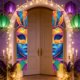 thumbnail image 4 of Decoraciones para fiestas de carnaval | Banderas y pancartas colgantes para el festival de Mardi Gras | Banderines decorativos de poliéster multicolor de 180 x 30 cm para jardín, patio o entrada, 4 of 6