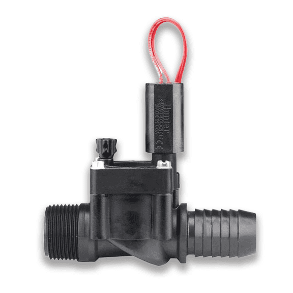 Hunter PGV‑100MB 1" MNPT x Barb Irrigation Valve No Flow Control 24‑VAC Solenoid