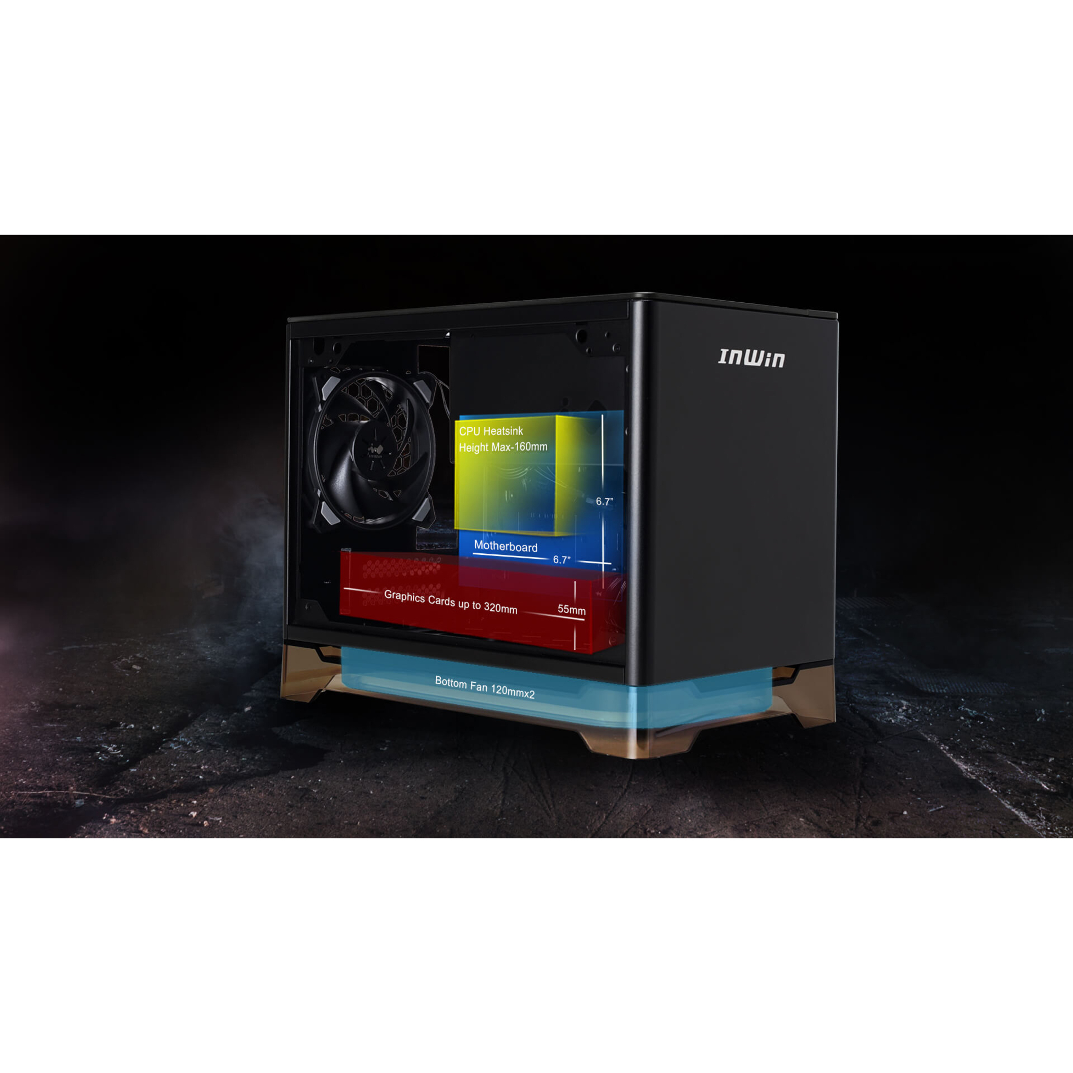In Win A1PLUSBLACK In-win A1 Plus Black Mini-itx Tower With