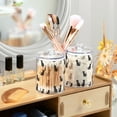 thumbnail image 3 of Yayeee 2 Pack Qtip Holder Bathroom Cotton Swab Canister with Lid Clear Dispenser Set, Black Cute Cats, 3 of 6