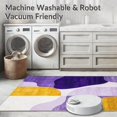 thumbnail image 5 of ODIKA 5'x7' Machine Washable Non-Slip Area Rug, Chic Abstract Design with Layered Shapes and Flowing Lines High Traffic Rug, Purple, 143548, 5 of 7