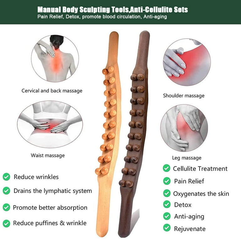 SENIURIS Gua Sha Wood Therapy Tool, Myofascial Release Tool SENIURIS Gua Sha Wood Therapy Tool, Myofascial Release Tool
