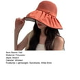 thumbnail image 7 of Bucket Hats for Women Sun Beach Hat Teens Girls Wide Brim Breathable Knitted Contrast Color Pleated Summer Fisherman's Caps, 7 of 7