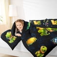 thumbnail image 3 of Erosebridal Kids Dinosaur Twin Comforter Sets for Boys Girls, Dino Letter V Bedding Set, Black Reversible 2 Pieces, 1 Comforter and 1 Pillowcase, 3 of 6