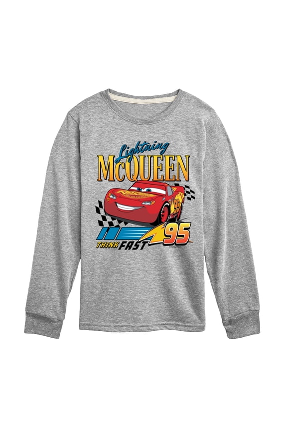 Disney's Cars - Lightning McQueen Think Fast - Toddler And Youth Long Sleeve Graphic T-Shirt