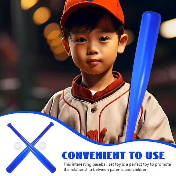 MISSMILE 1 Set of Plastic Baseball Bat Ball Set Interactive Baseball Set for Toddlers Kids Outdoor Toy