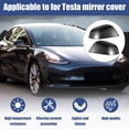 thumbnail image 2 of MesaSe PENGXAING Car Rear View Mirror Guard Compatible with Model 3 2017-2022 Plastic Wing Mirror Guard Cover, 2 of 7