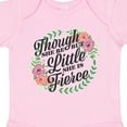 thumbnail image 4 of Inktastic Though She Be but Little She is Fierce with Flower Circle Illustration Girls Baby Bodysuit, 4 of 5