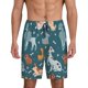 thumbnail image 1 of Balery Dogs Pantalones cortos de pijama de punto de algodón para hombre con cinturilla y bolsillos-Medium, 1 of 6