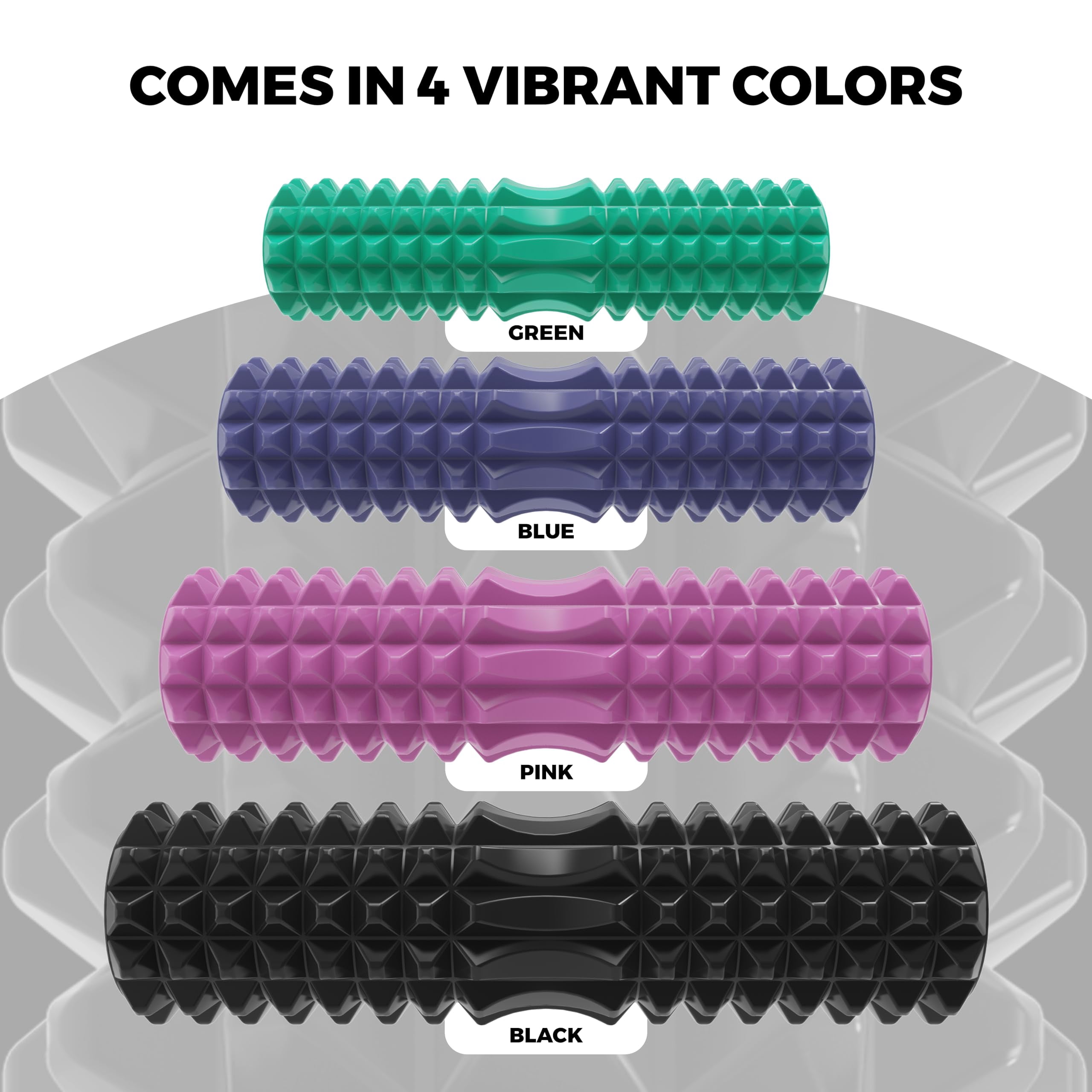 Nordic Lifting Vibrating Foam Roller – 5-Speed Deep Tissue Back Roller for Muscle Massage & Recovery- Black