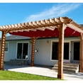 thumbnail image 6 of DEXS Spacious Retractable Canopy Cover Awning, Outdoor Shade Wire Solution for Roofing, Yard, and Patio, Waterproof and Durable, UV-Resistant, Easy to Install and Operate Red3'x12', 6 of 7