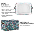 thumbnail image 2 of Yayeee Canvas Storage Basket with Handles for Shelves Fabric Bins Closet Organizer, Green Cartoon Truck Pattern, 2 of 8