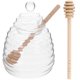 thumbnail image 1 of GOOHOCHY 1 juego de tarros de cristal para miel, tarros decorativos para guardar mermelada, tarros multifunción con cucharón., 1 of 8