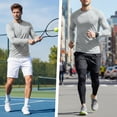 thumbnail image 5 of Xidunhg Men's Rash Guard Long Sleeve Shirt UPF 50 Sun Protection Quick Dry Moisture Wicking Lightweight for Swimming Surfing Outdoor Light Grey XL, 5 of 10