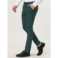 thumbnail image 2 of INSPIRE CHIC Vestidocuadros pahombre Pantalones de negocioscuadros ajustados con bolsillos Verde M, 2 of 6