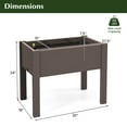 thumbnail image 3 of Costway Raised Garden Bed with Water Level Indicator Drainage Hole for Vegetables Outdoor Coffee, 3 of 10
