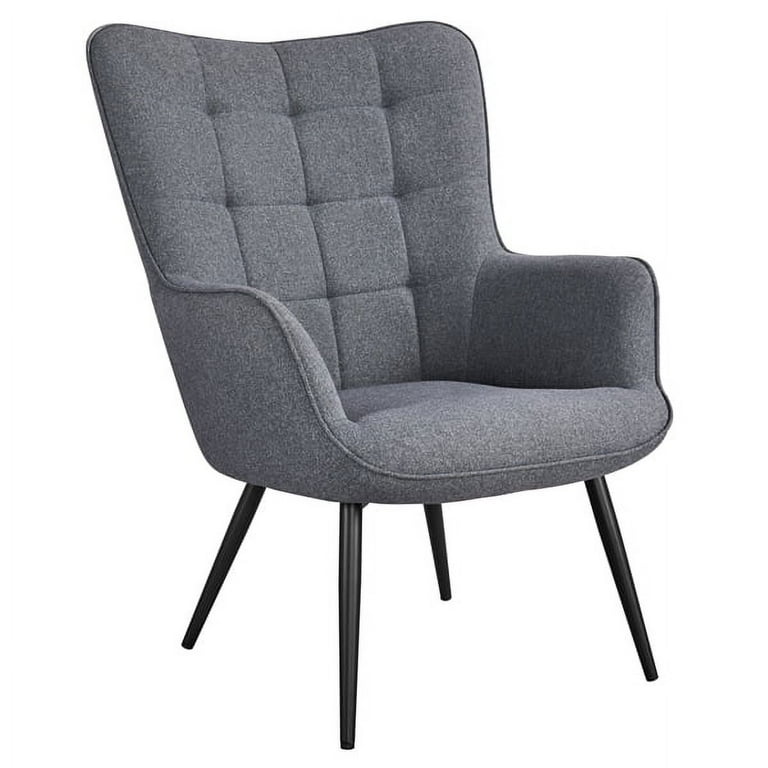 Topeakmart modern accent chair and ottoman set upholstered chair with ottoman for bedroom living room home office cheap small spaces