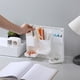 thumbnail image 2 of Caja para lápices de oficina, caja de papelería plegable y estable, estuche de maquillaje magnético para escritorio, caja de papelería plegable y estable, la mejor de su clase, 2 of 8