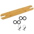 thumbnail image 2 of Reposapiés,Reposapiés para trona Accesorios de madera de bambú,Reposapiés para trona Bordes alisados Ajustable,Abrazaderas de metal antideslizantes para reposapiés de silla alta Zulema Reposapiés, 2 of 8