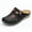 Black, variant on Quaouag Clogs Shoes for Women, Summer Leather Slippers Comfort Work Clogs Slip on Loafers Wide Fit Mules Antil Slip Beach Shoes Flowers Wedge Sandals
