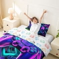 thumbnail image 3 of Erosebridal Neon Gamepad Print Twin Bedding for Boys, Gaming Gamer Duvet Cover Set, Gamepad Reversible, 1 Duvet Cover and 1 Pillowcase (No Comforter), 3 of 5